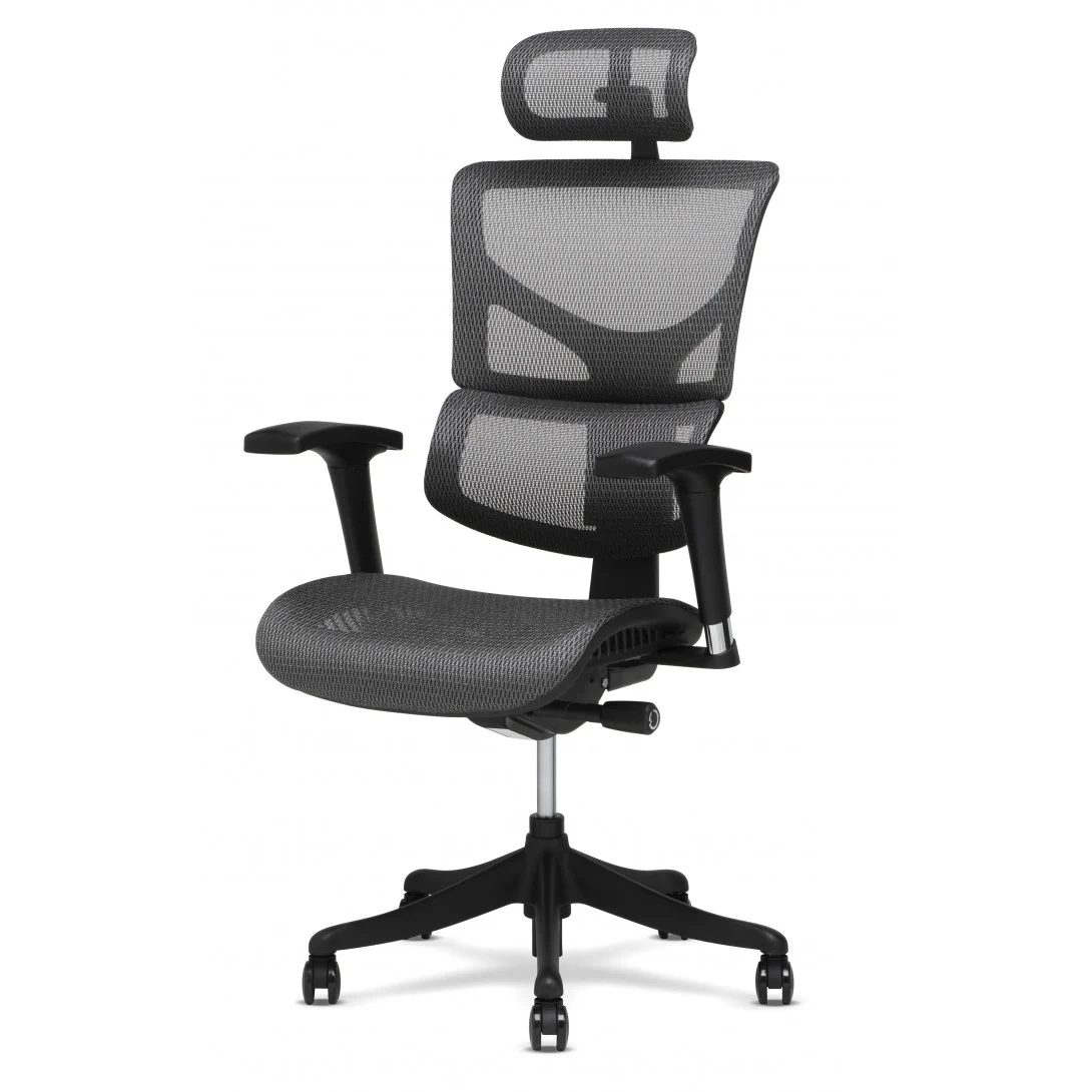 2020_xchair_x1_grey_flex_headrest_nohmt_08_front_left_r1_3500px X1 Task Chair